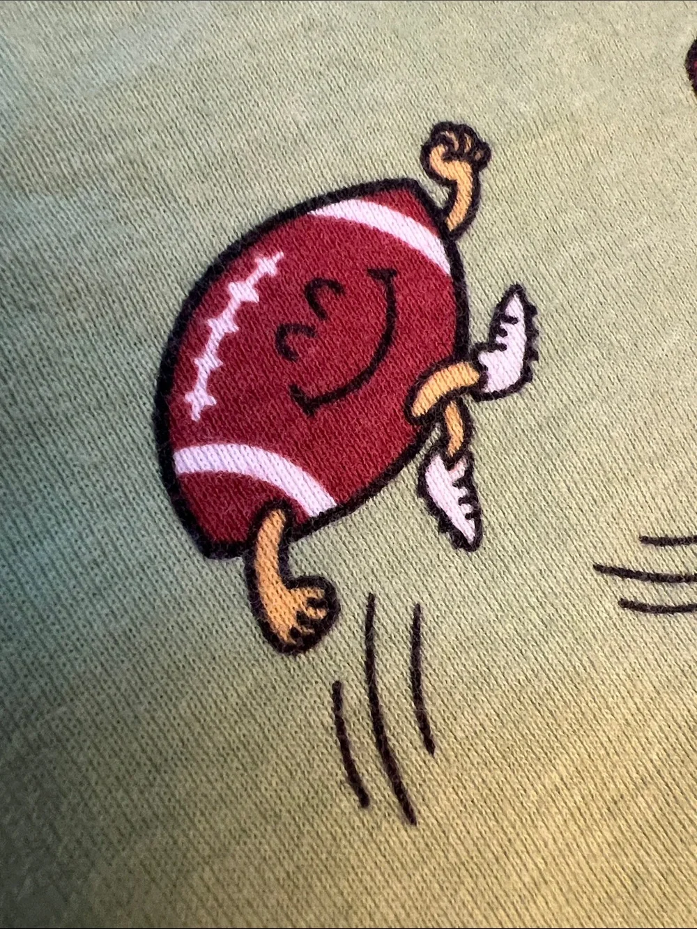 Old Navy | 100% Cotton Green Football-Print Long-Sleeve Baby Bodysuit Sz 6-12M